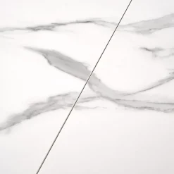 Tavolo allungabile 160/200cm moderno effetto marmo bianco Lucinda