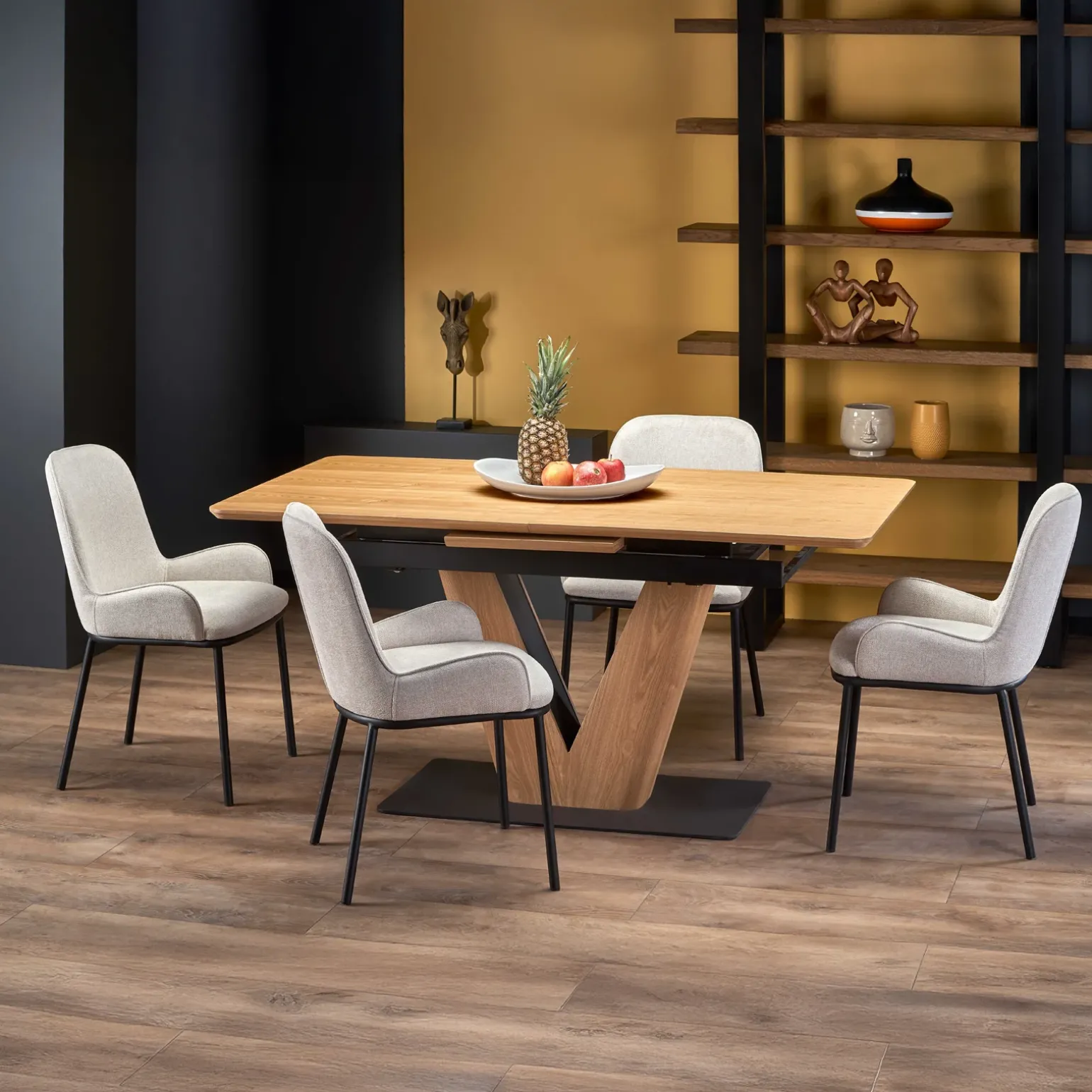 Tavolo allungabile 160/200cm moderno rovere nero Pescara
