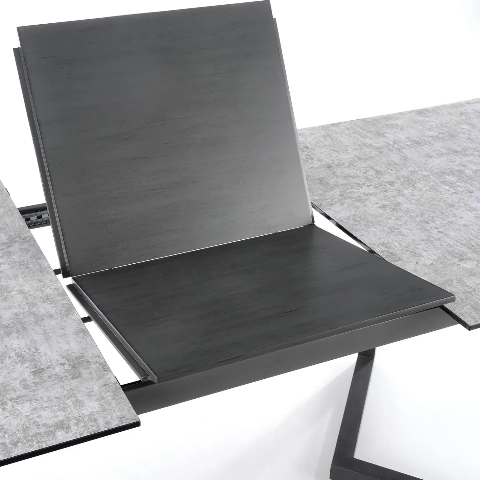 Tavolo allungabile 160/210cm moderno vetro acciaio grigio Jennifer