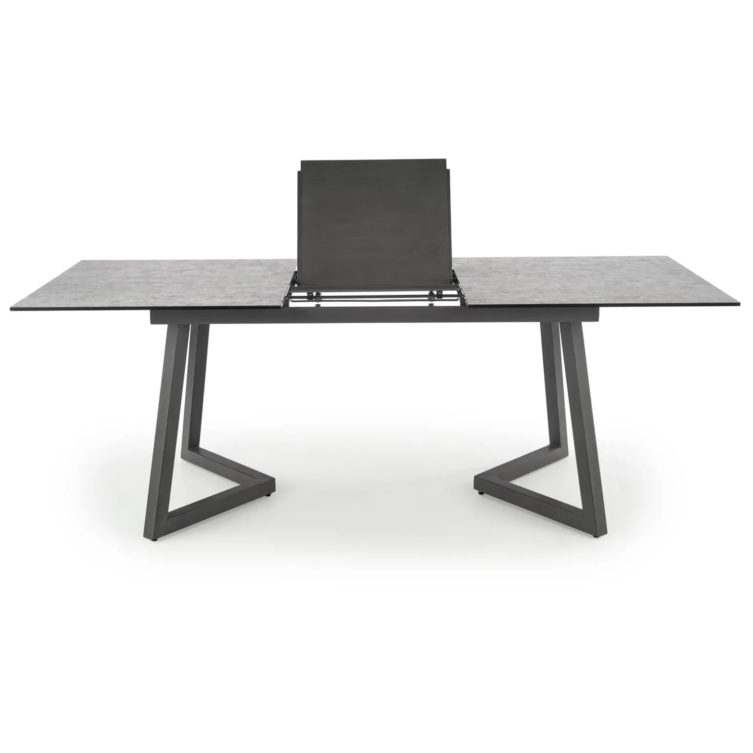 Tavolo allungabile 160/210cm moderno vetro acciaio grigio Jennifer