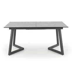 Tavolo allungabile 160/210cm moderno vetro acciaio grigio Jennifer