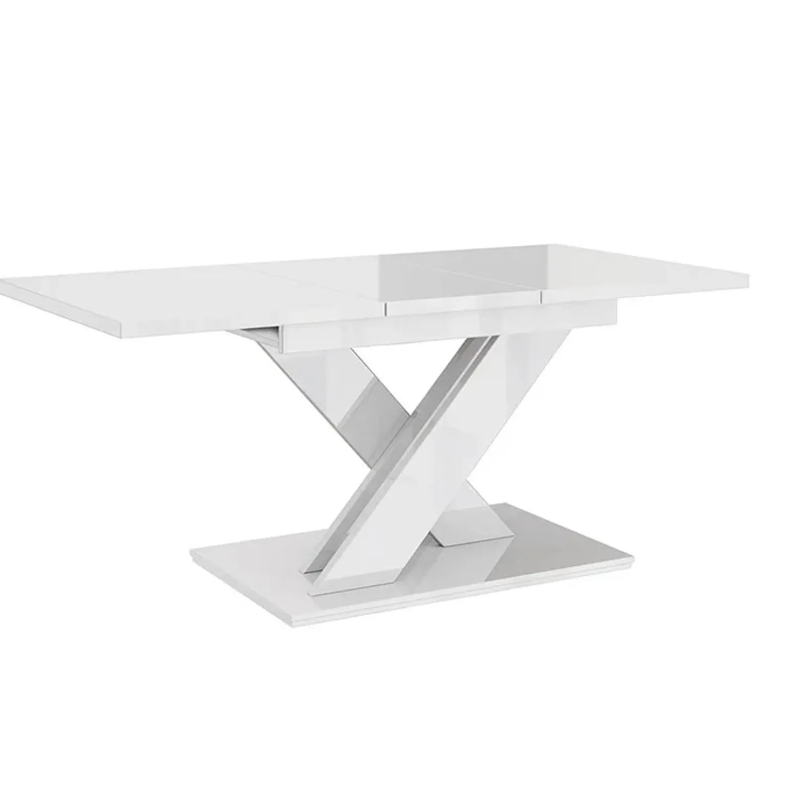 Tavolo allungabile 140/180cm rettangolare bianco lucido Ivonne