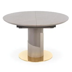 Tavolo allungabile 120/160cm rotondo marmo grigio oro Ticino