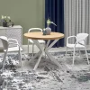 Tavolo allungabile 100/250cm rotondo rovere dorato bianco Sarajevo