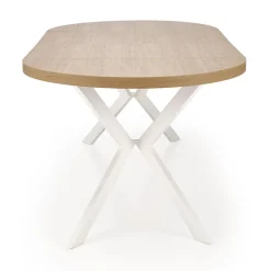Tavolo allungabile 100/250cm rotondo rovere dorato bianco Sarajevo