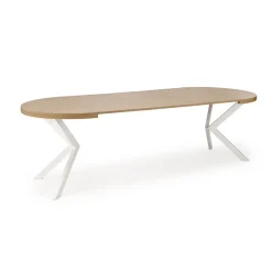 Tavolo allungabile 100/250cm rotondo rovere dorato bianco Sarajevo