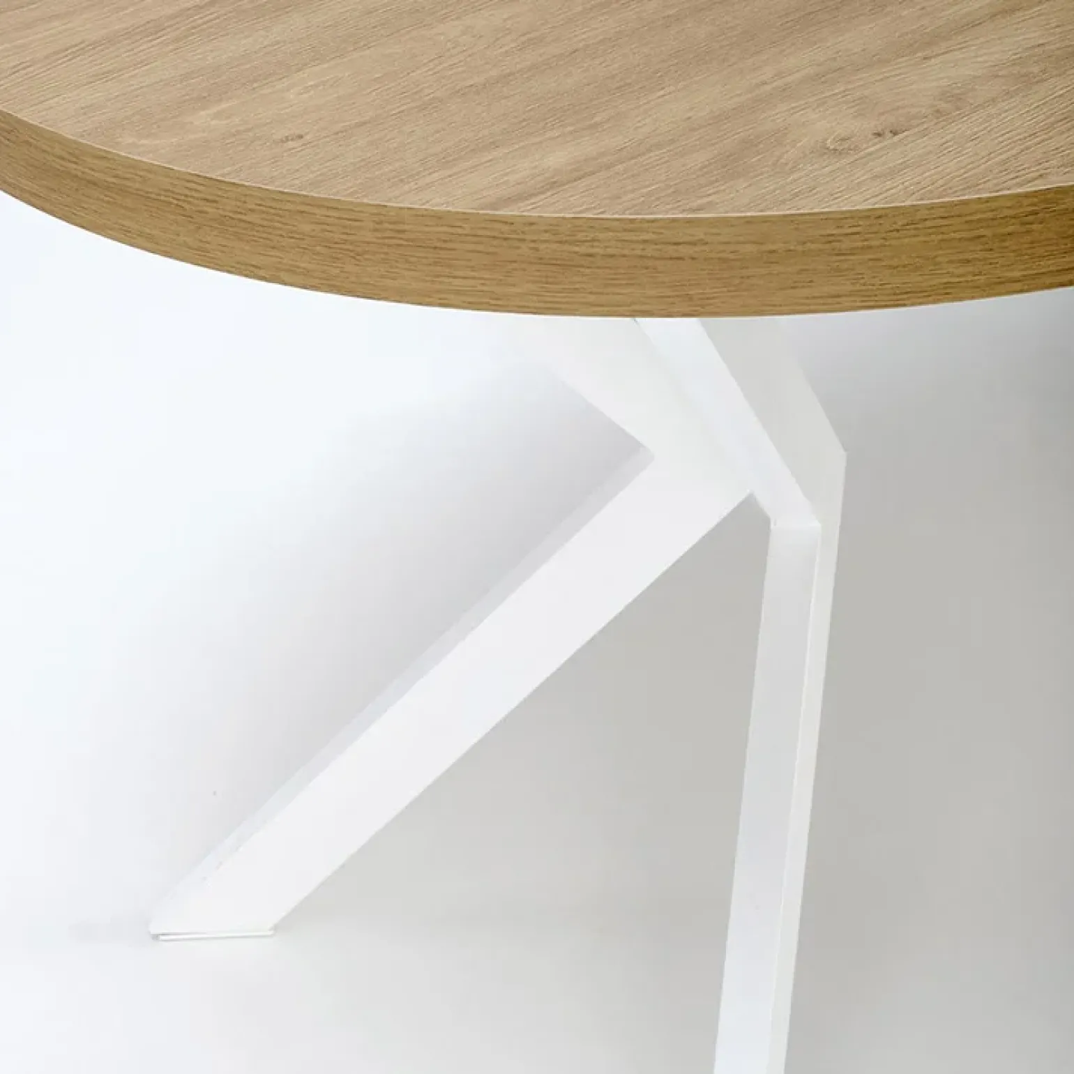 Tavolo allungabile 100/250cm rotondo rovere dorato bianco Sarajevo