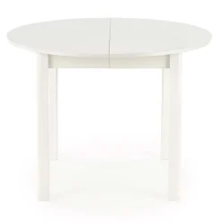 Tavolo allungabile 102/142cm rotondo da pranzo moderno bianco Lucci