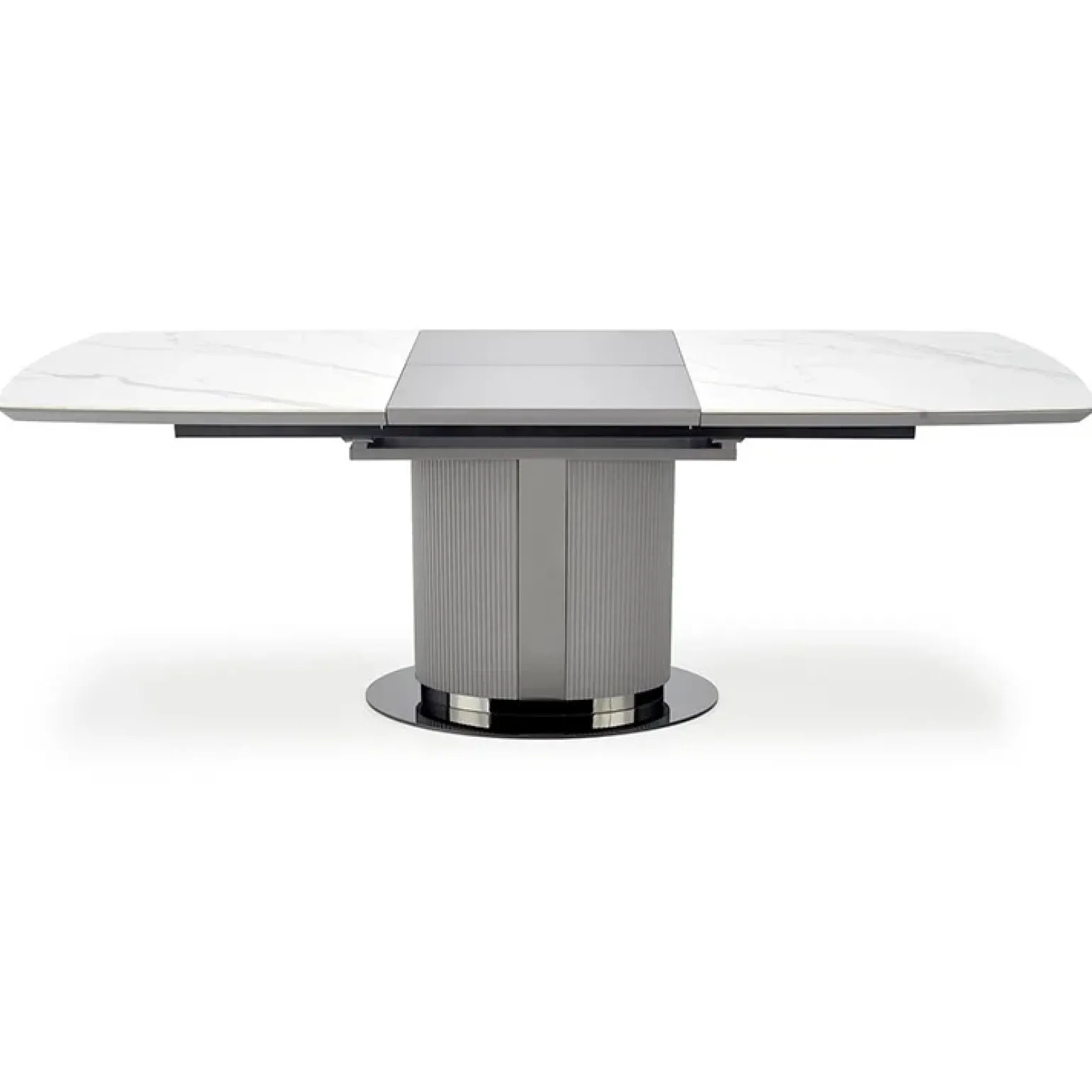 Tavolo allungabile da pranzo 160/220cm bianco grigio chiaro Ignazio