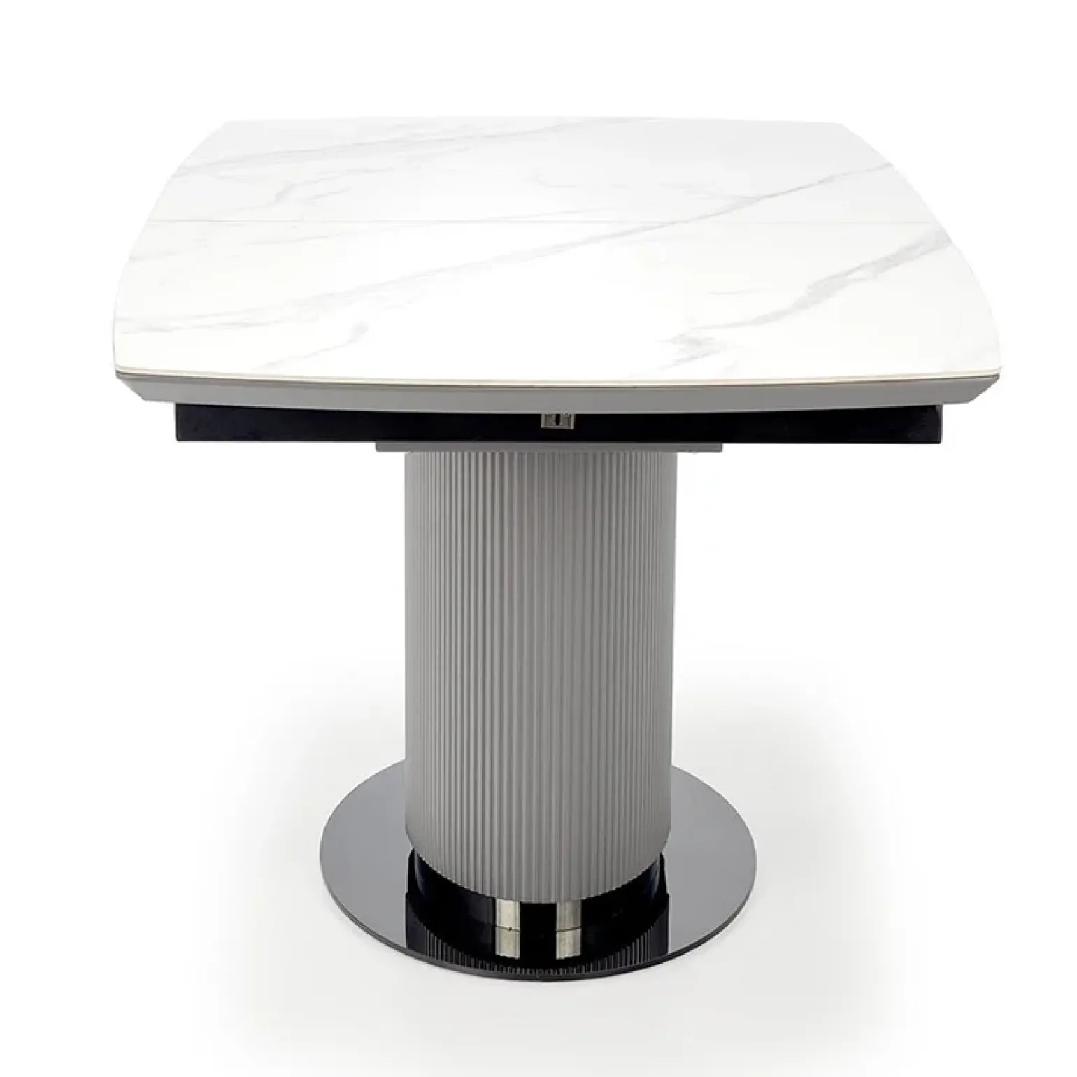 Tavolo allungabile da pranzo 160/220cm bianco grigio chiaro Ignazio