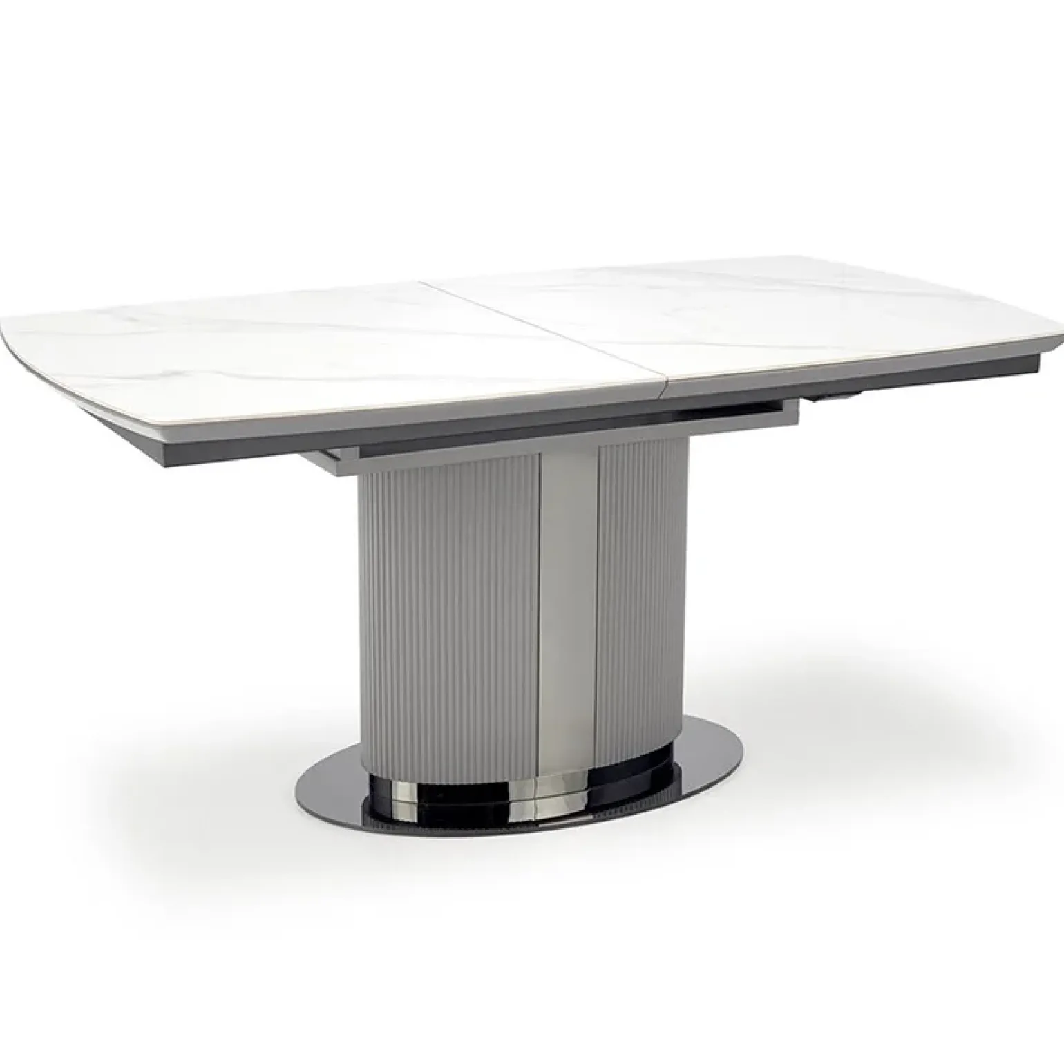 Tavolo allungabile da pranzo 160/220cm bianco grigio chiaro Ignazio