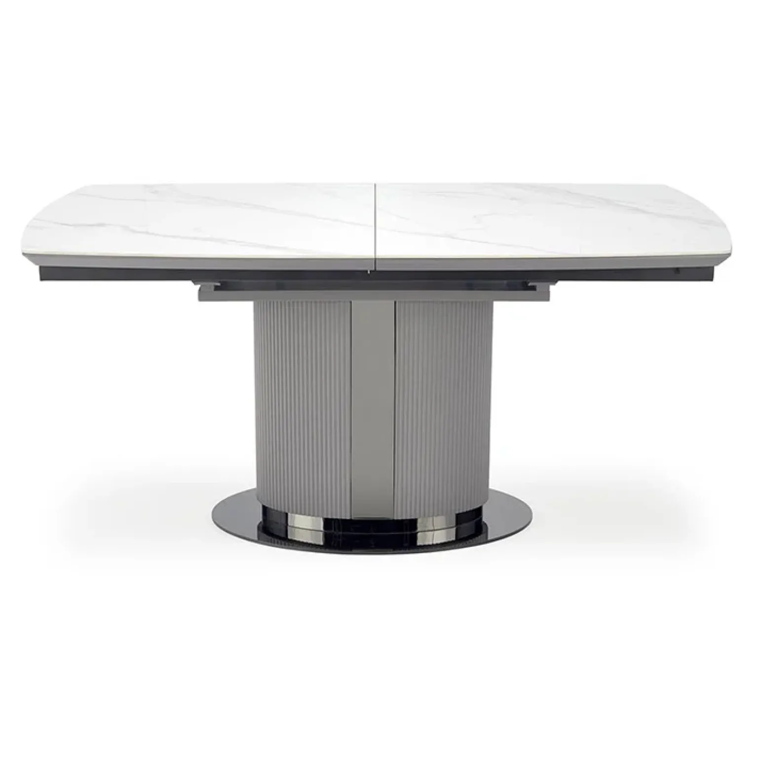 Tavolo allungabile da pranzo 160/220cm bianco grigio chiaro Ignazio