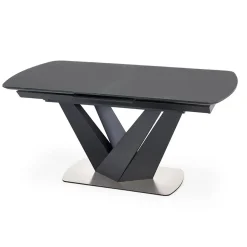 Tavolo allungabile moderno 160/200cm grigio scuro nero Blasco