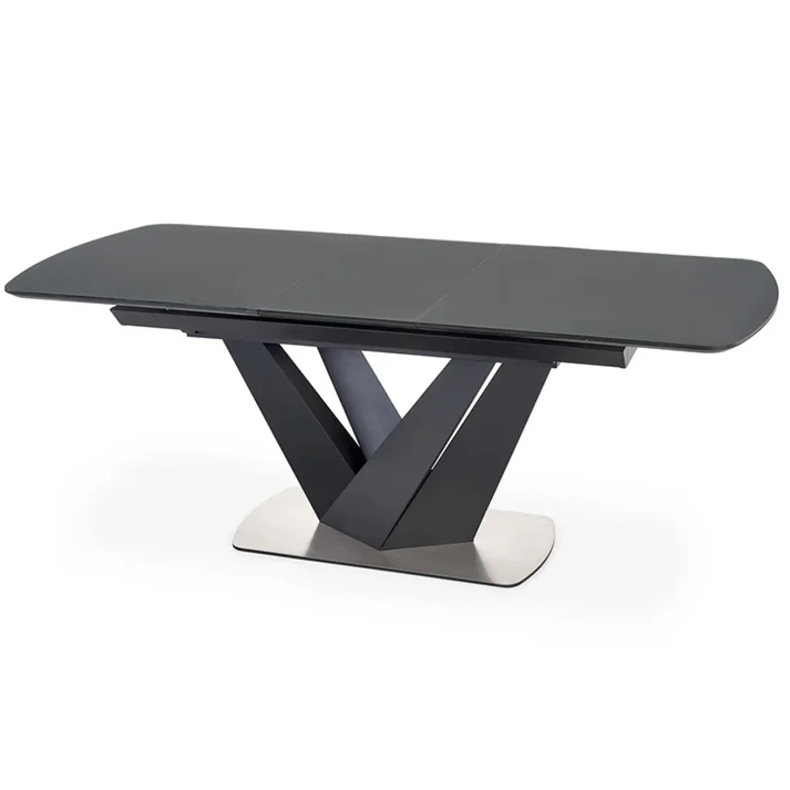 Tavolo allungabile moderno 160/200cm grigio scuro nero Blasco