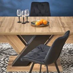 Tavolo allungabile moderno 160/200cm rovere nero Wolly