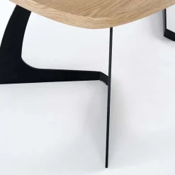 Tavolo allungabile moderno 160/200cm rovere naturale nero Evan