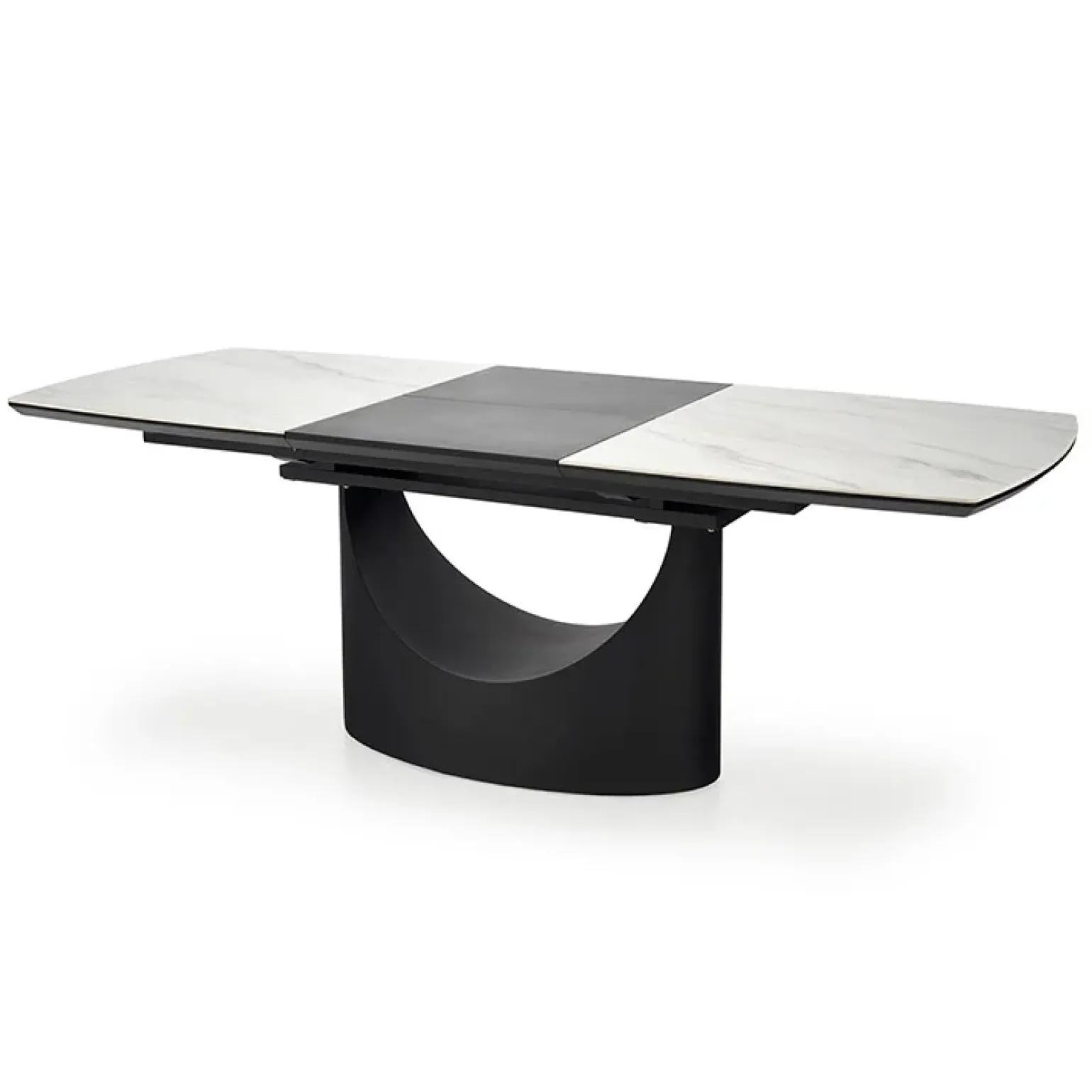 Tavolo allungabile moderno 160/220cm marmo bianco nero Isaia