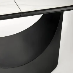 Tavolo allungabile moderno 160/220cm marmo bianco nero Isaia