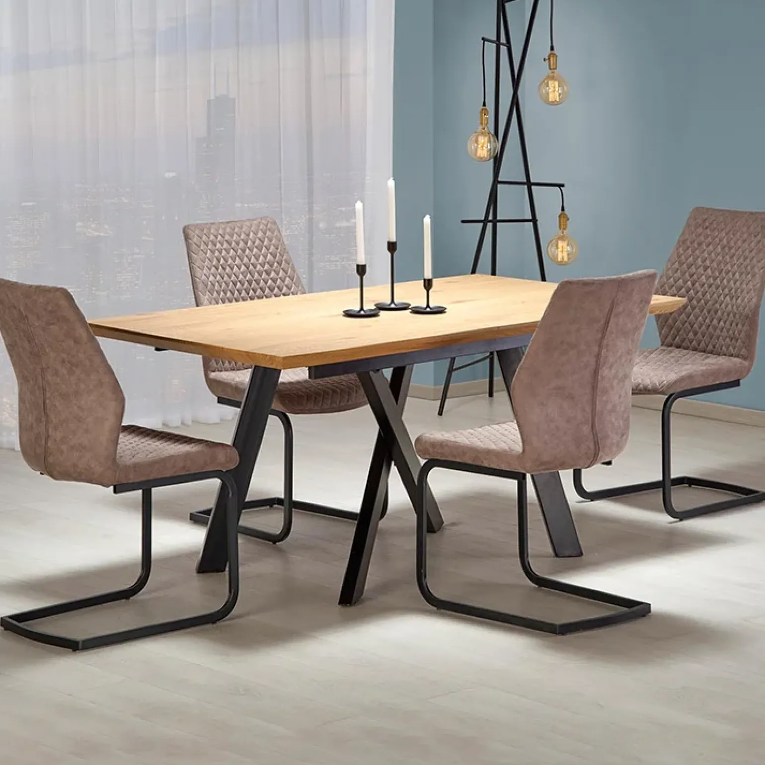 Tavolo allungabile moderno 180/240cm rovere nero Papavero Gihome®