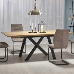 Tavolo allungabile moderno 180/240cm rovere nero Papavero Gihome®