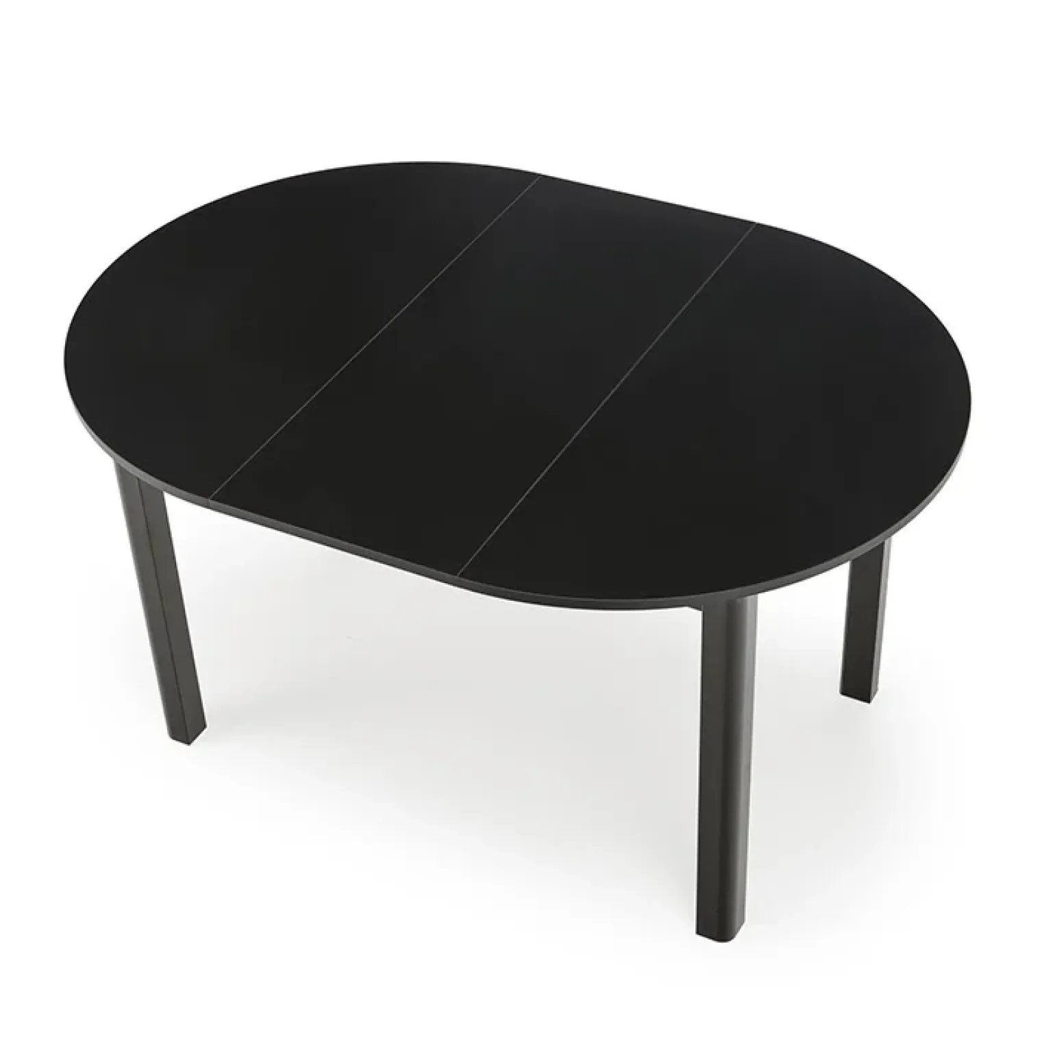 Tavolo allungabile rotondo 102/142cm moderno nero Caienna
