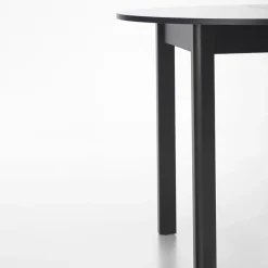 Tavolo allungabile rotondo 102/142cm moderno nero Caienna