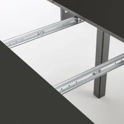 Tavolo allungabile rotondo 102/142cm moderno nero Caienna