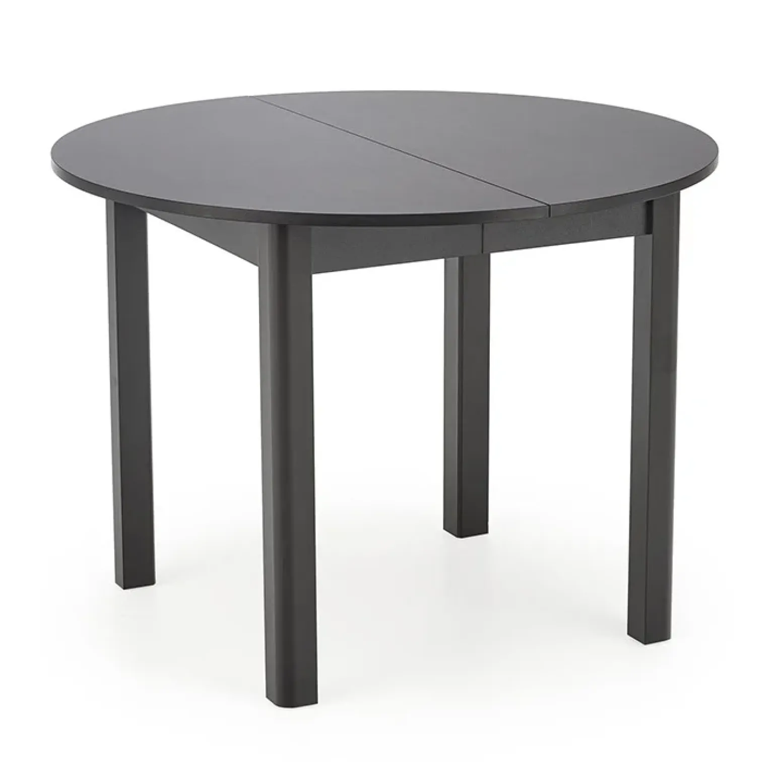Tavolo allungabile rotondo 102/142cm moderno nero Caienna