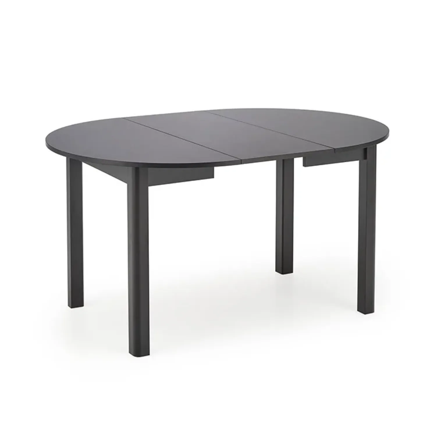 Tavolo allungabile rotondo 102/142cm moderno nero Caienna