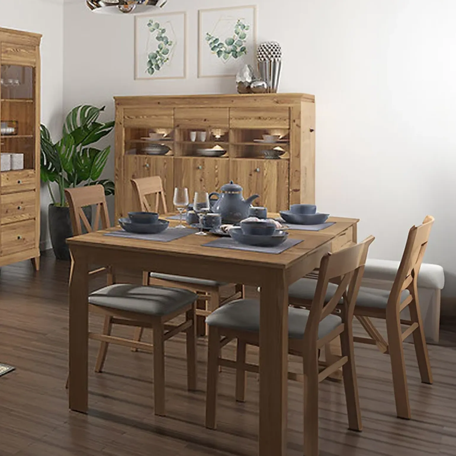 Tavolo allungabile 160/200x76cm rovere scuro Lucca