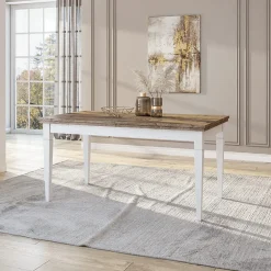 Tavolo 160/200/240cm allungabile bianco frassinato rovere Texel