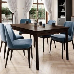Tavolo 160/240cm allungabile da pranzo rovere scuro Umag