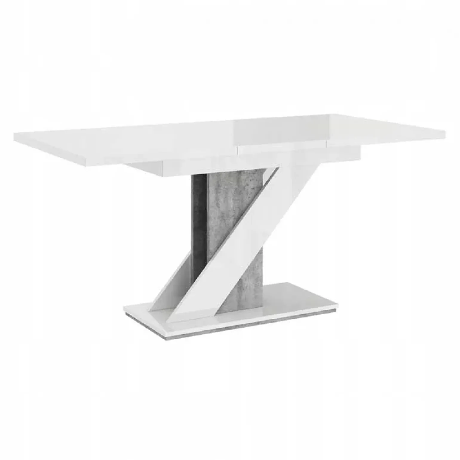 Tavolo 120/160cm allungabile da pranzo bianco effetto pietra Amilia