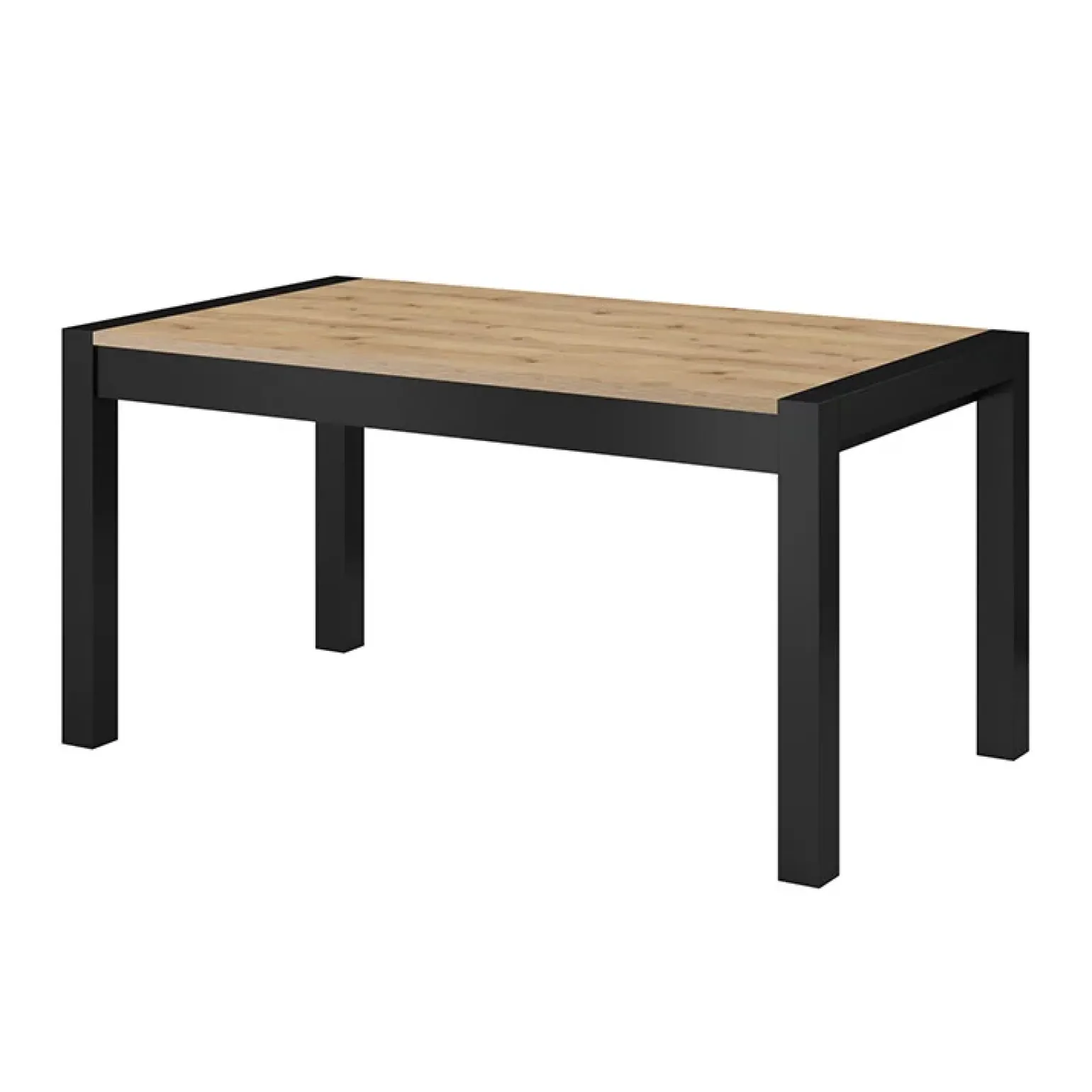 Tavolo 160/240cm allungabile industrial quercia opaco nero Neive