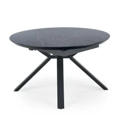 Tavolo 130/180cm allungabile moderno marmo nero Aspen