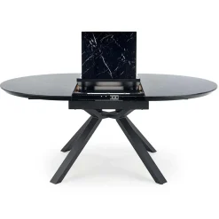 Tavolo 130/180cm allungabile moderno marmo nero Aspen