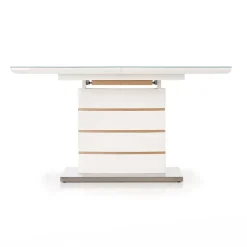 Tavolo 140/180cm allungabile moderno bianco lucido quercia Driade