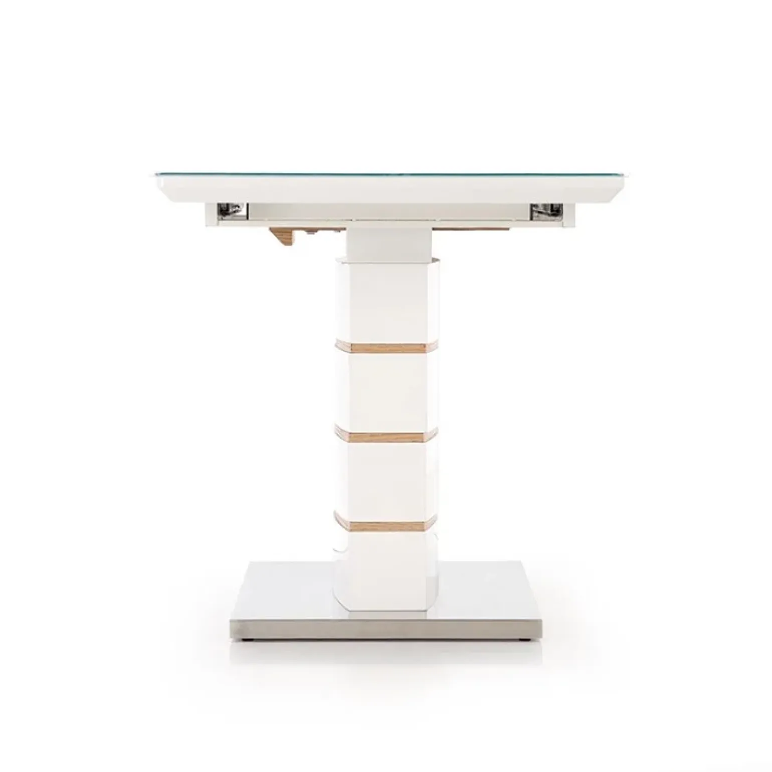 Tavolo 140/180cm allungabile moderno bianco lucido quercia Driade
