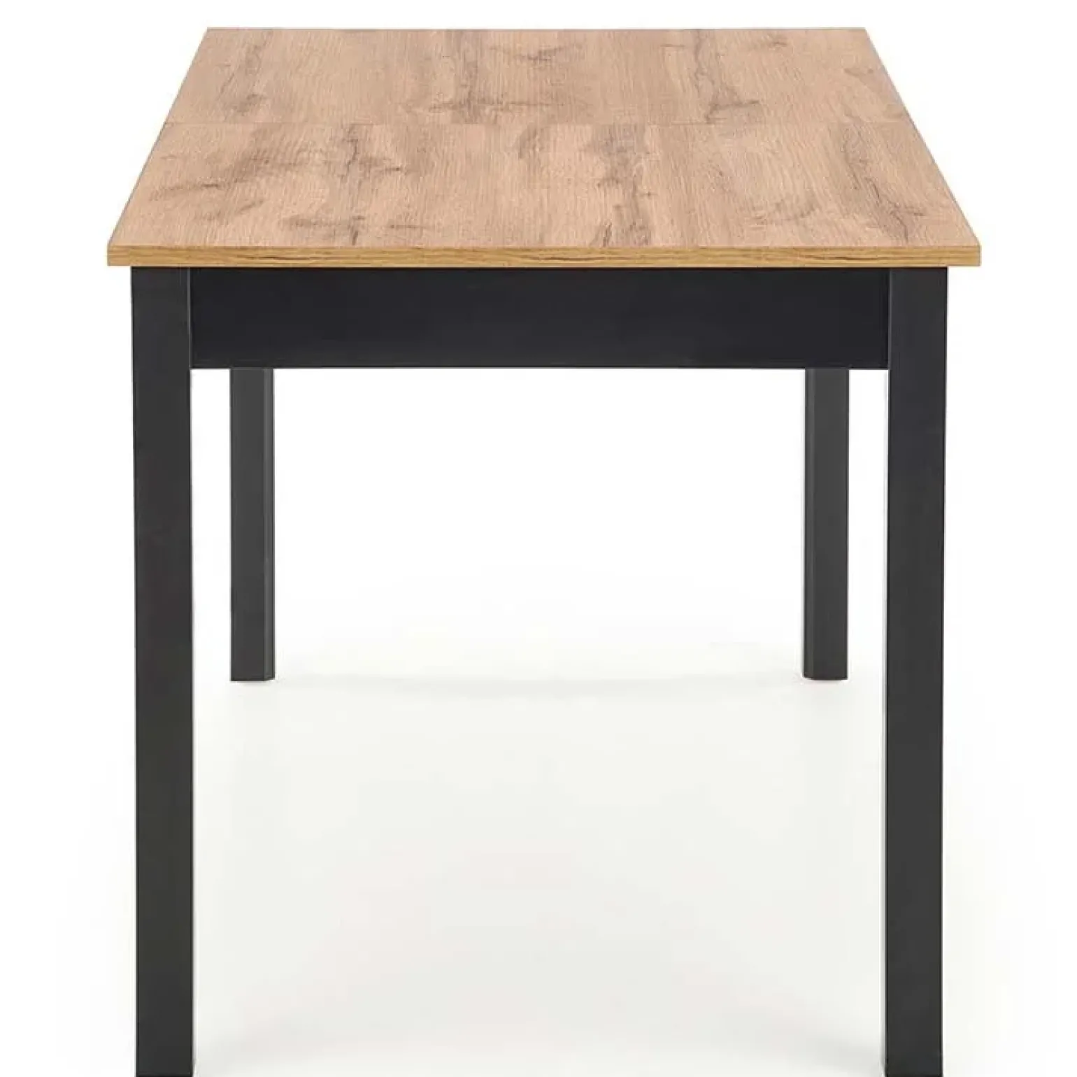 Tavolo 124/168cm allungabile moderno rovere wotan nero Sabo