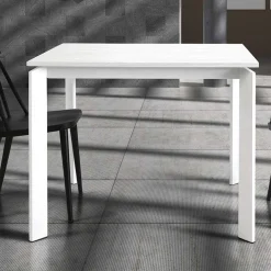 Tavolo 90/150cm allungabile moderno bianco frassinato Dylan Gihome®