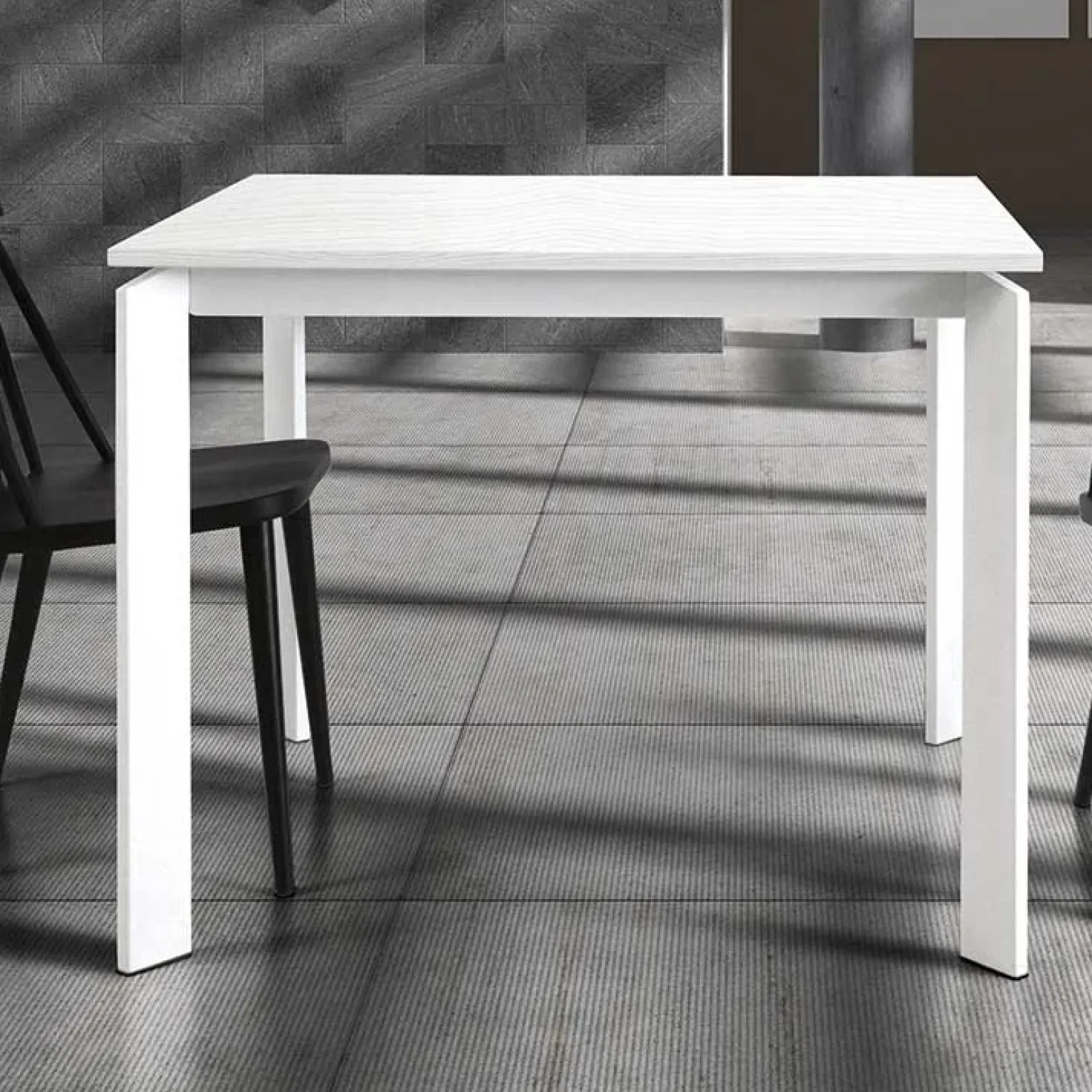 Tavolo 90/150cm allungabile moderno bianco frassinato Dylan Gihome®