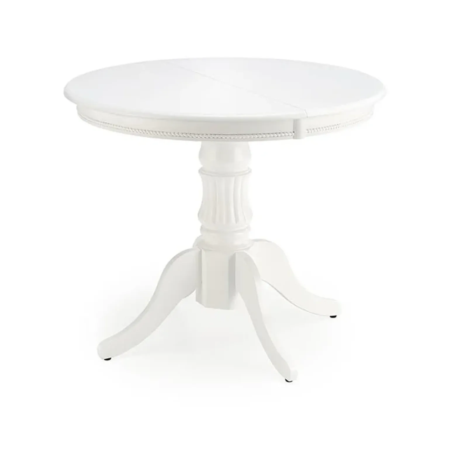 Tavolo 90/124cm allungabile rotondo moderno bianco Circle
