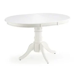 Tavolo 90/124cm allungabile rotondo moderno bianco Circle