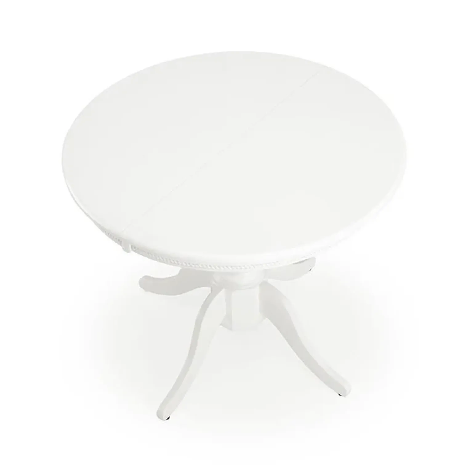 Tavolo 90/124cm allungabile rotondo moderno bianco Circle