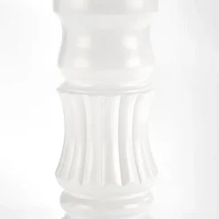Tavolo 90/124cm allungabile rotondo moderno bianco Circle