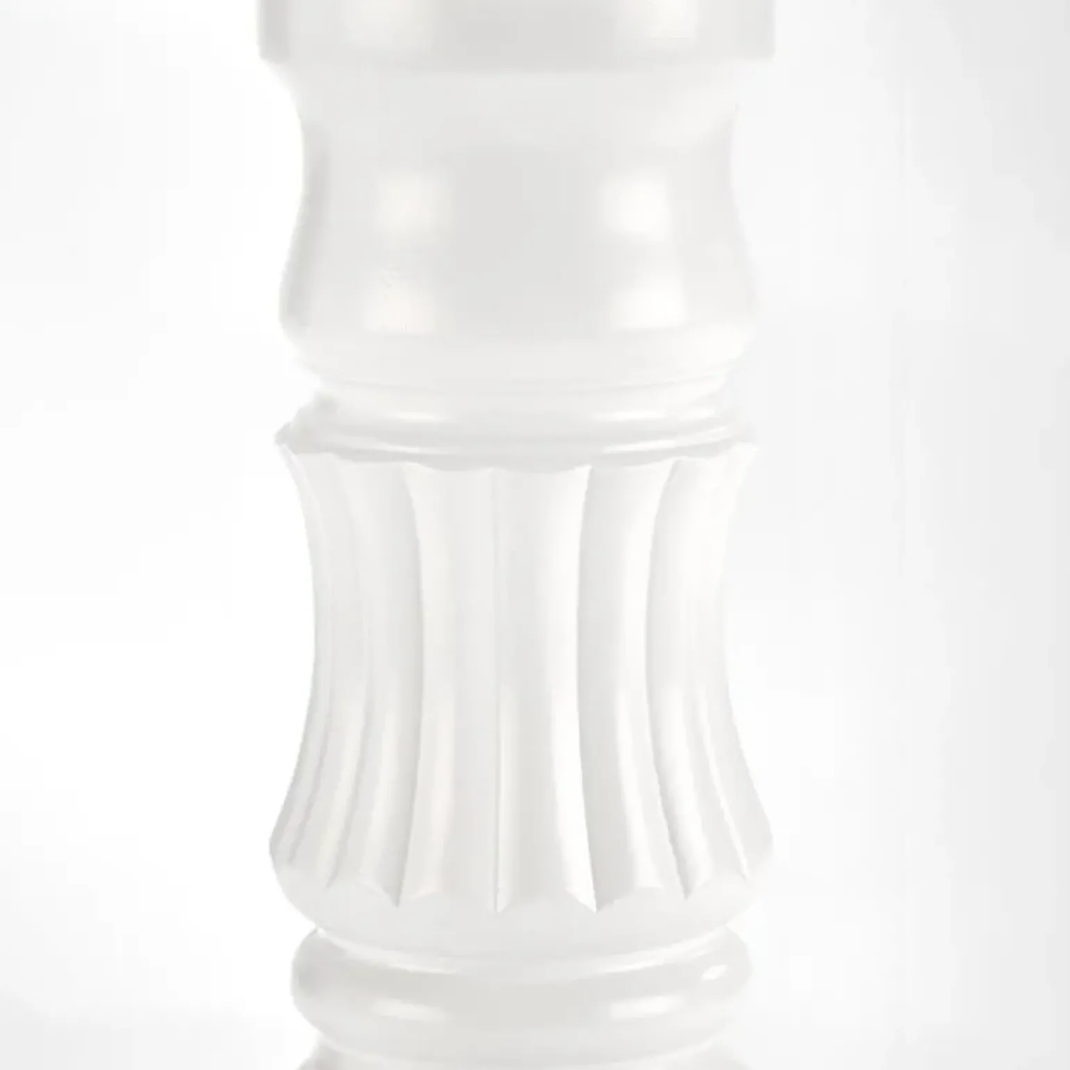 Tavolo 90/124cm allungabile rotondo moderno bianco Circle