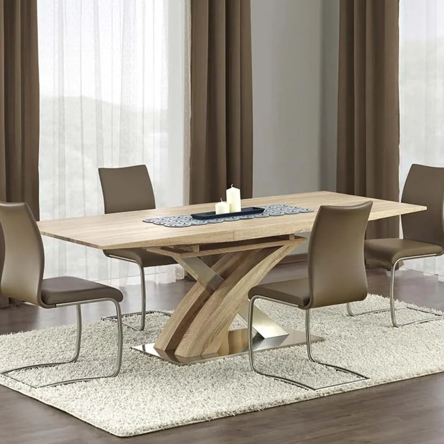 Tavolo 160/220cm allungabile rovere sonoma Iride Gihome®