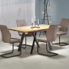 Tavolo 160/200cm allungabile rovere acciaio nero Papavero Gihome®