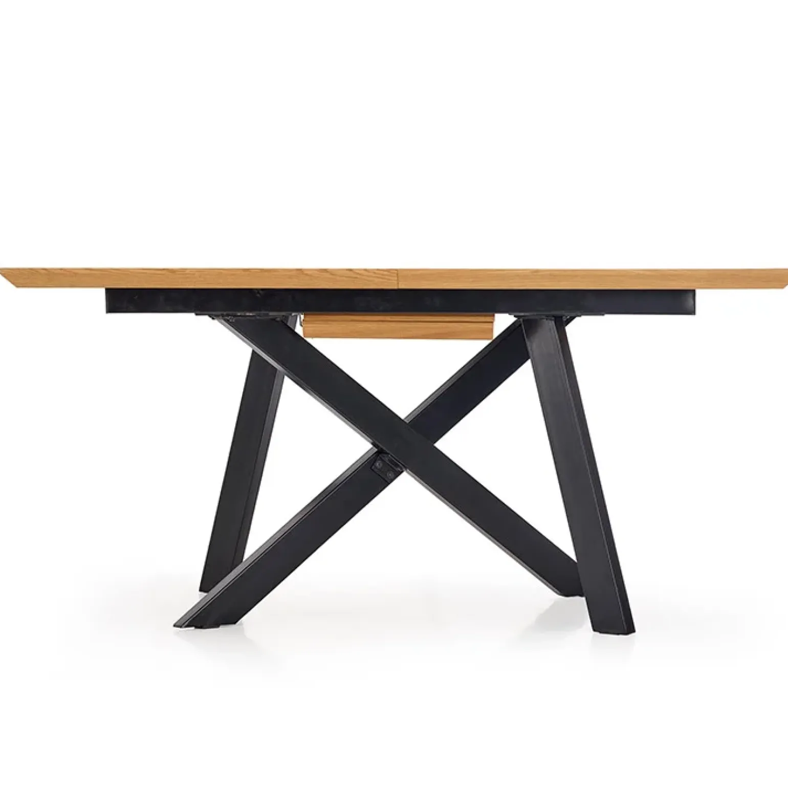 Tavolo 160/200cm allungabile rovere acciaio nero Papavero Gihome®