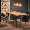 Tavolo 150/210cm allungabile rovere naturale nero Locarno